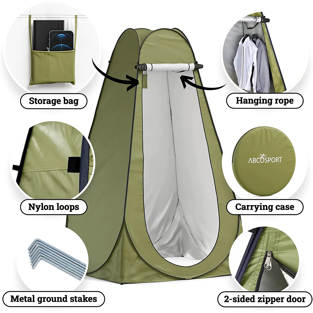 Cheap Goat Tents Camping Tent Travel 190*120*120cm Toilet Shower Tent 190T Beach Tent Single Tent Tents Outdoor Camping   